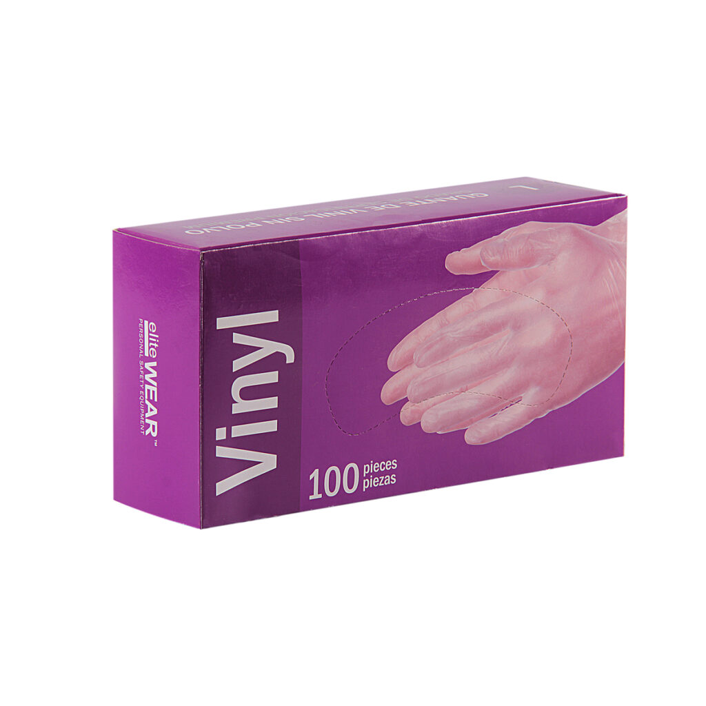 Guante de Vinil desechable sin polvo Velavi
