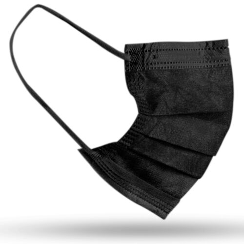 Cubreboca Plisado con Filtro negro