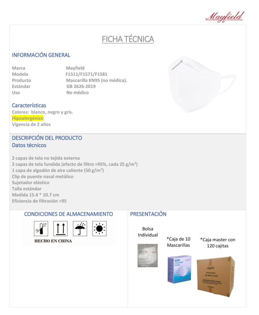 Cubrebocas KN95 Velavi